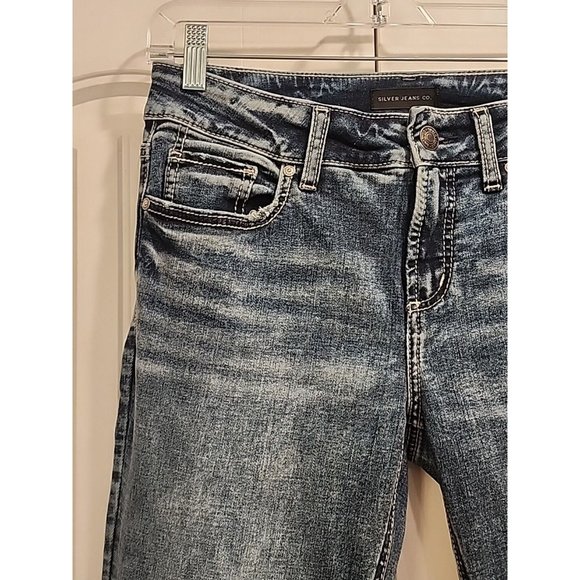 Silver Jeans Suki Women's Jeans Size 29x31 Slim Boot Cut Blue Denim Stretch - Picture 8 of 14